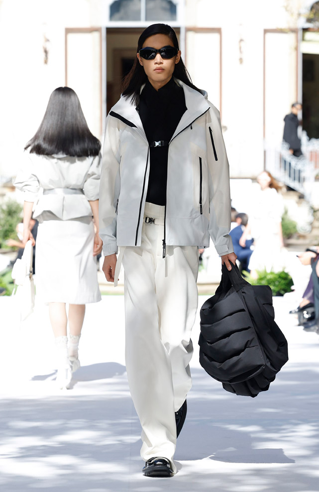 Olympic Champion Eileen Gu walks for Bosideng at Milan Fashion Week.