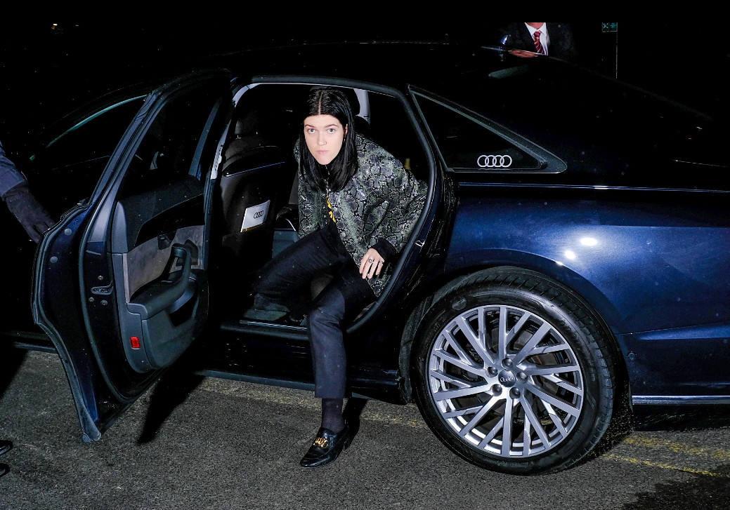 Romy hadley arrives in an audi at the gay times honours 500 at magazine london on thursday 21 november 2019