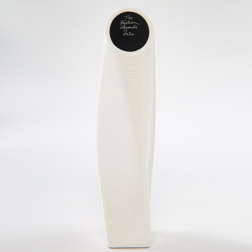 The fashion awards 2020 trophy designed by parley for the oceans