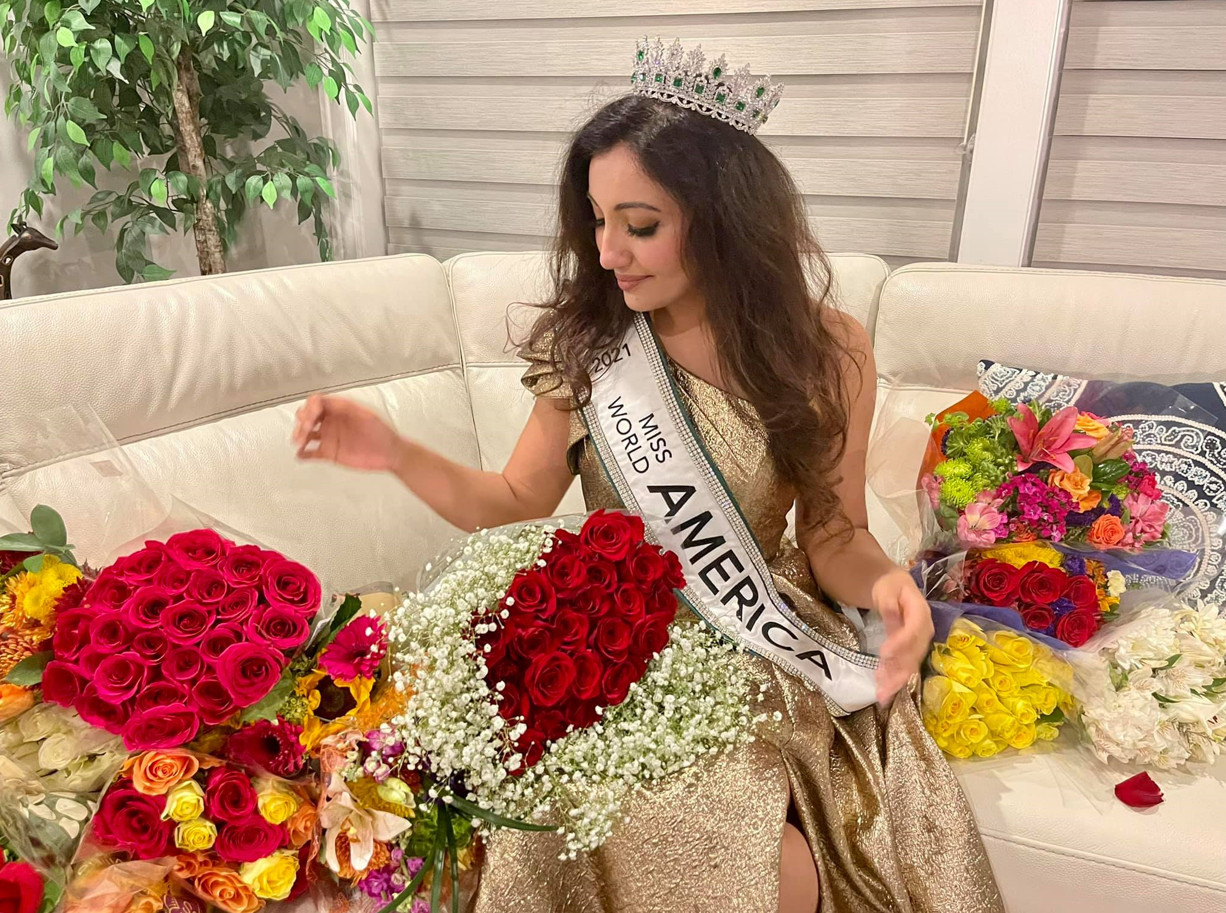 Miss world america 2021 winner shree saini gets a glorious welcome at home (2)