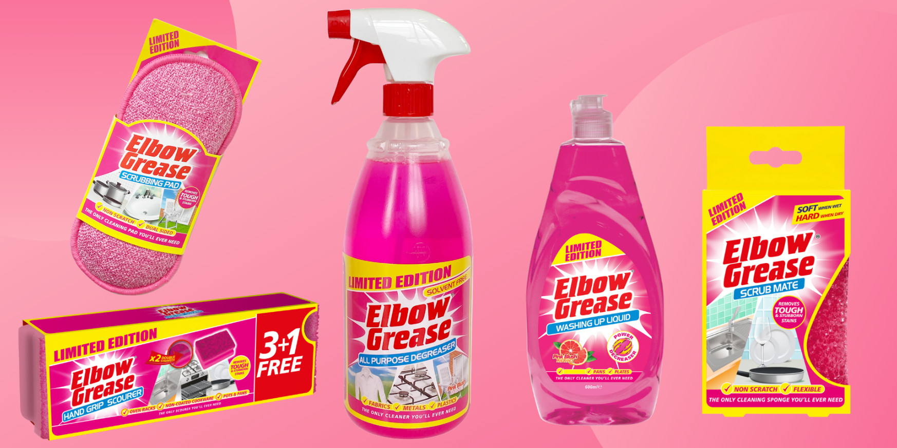 Elbow grease brings back limited edition pink cleaning range (loved by mrs hinch)