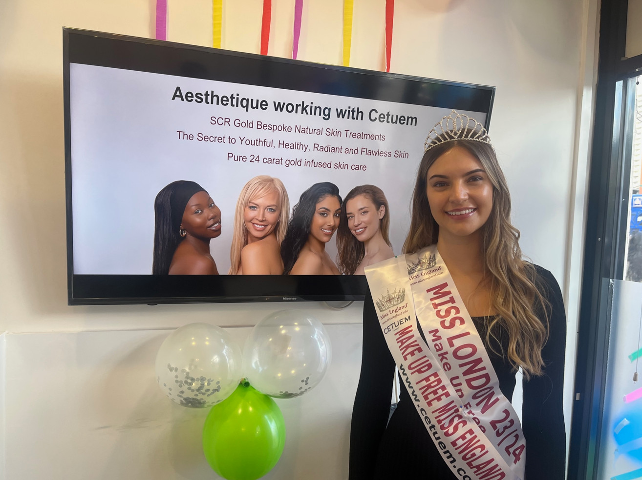 Miss London 2023 NATASHA BERESFORD Face of CETUEM Cosmetics Attends ...
